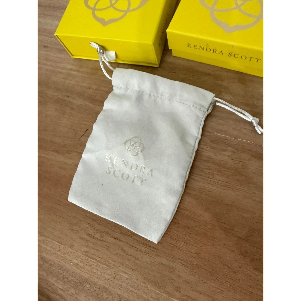 Kendra Scott Jewelry Packaging Set 3 Boxes 1 Pouch 1 Gift Bag Yellow White Logo